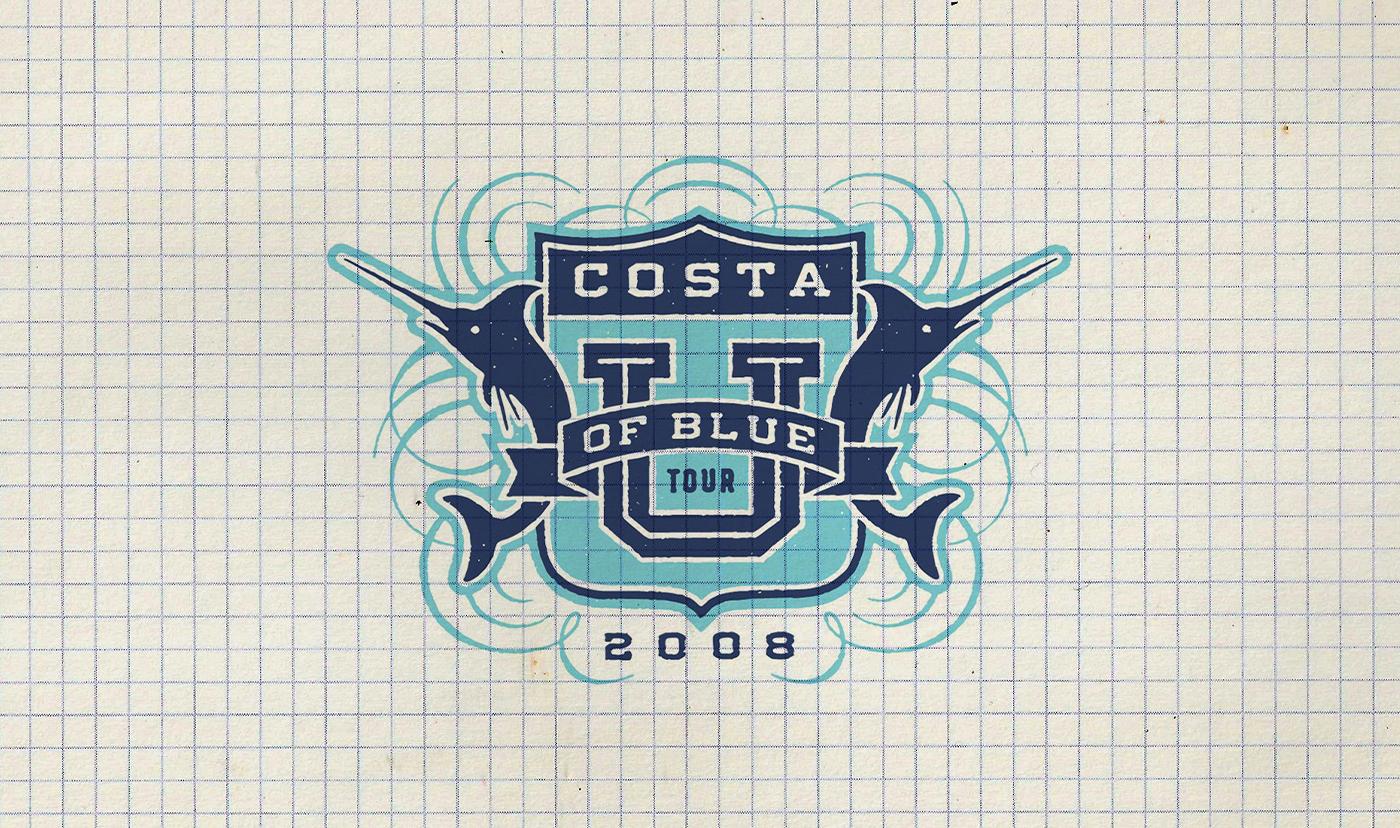 Costa design that reads University of Blue tour 2008