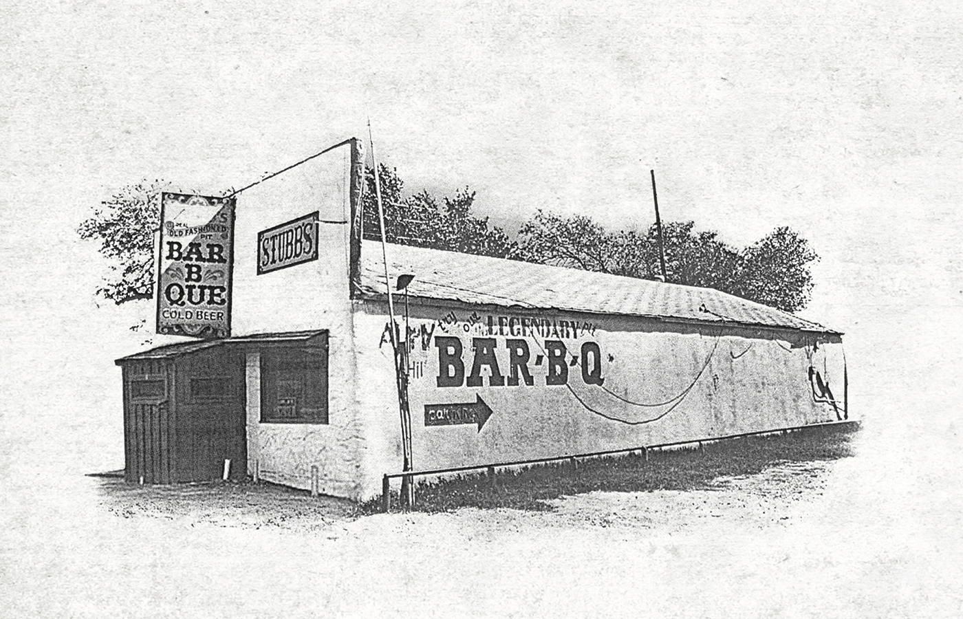 Vintage image of Stubb's building