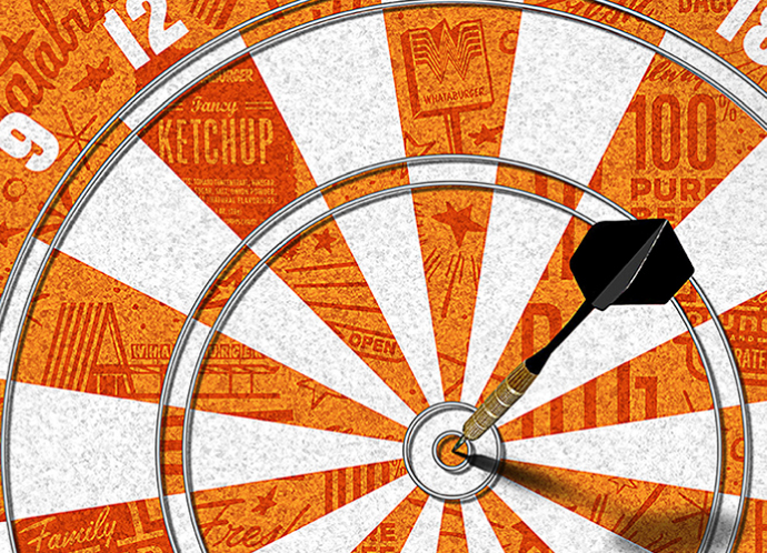 Dart board design for Whataburger