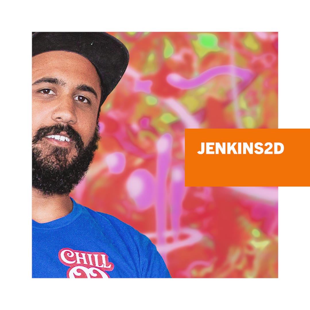 A featured artist from the Whataburger Museum of Art social campaign, Jenkins2D