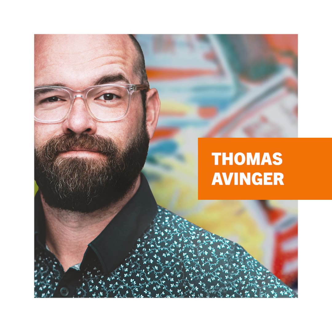 A featured artist from the Whataburger Museum of Art social campaign, Thomas Avinger