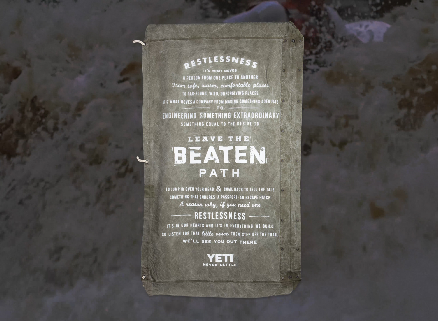 Image of a manifesto about Restlessness for Yeti